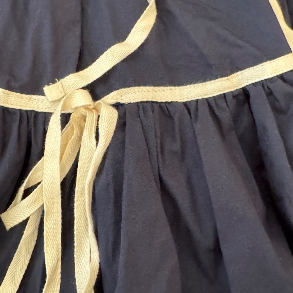 Share Sofie the Label AVARA Black Sz. Med. S/S Black Dress w/ White Trim Ties - - Picture 10 of 16